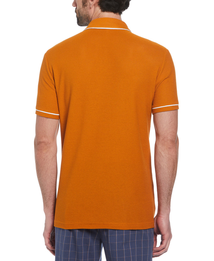 Earl Mesh Cotton Polo Shirt (Sudan Brown) 