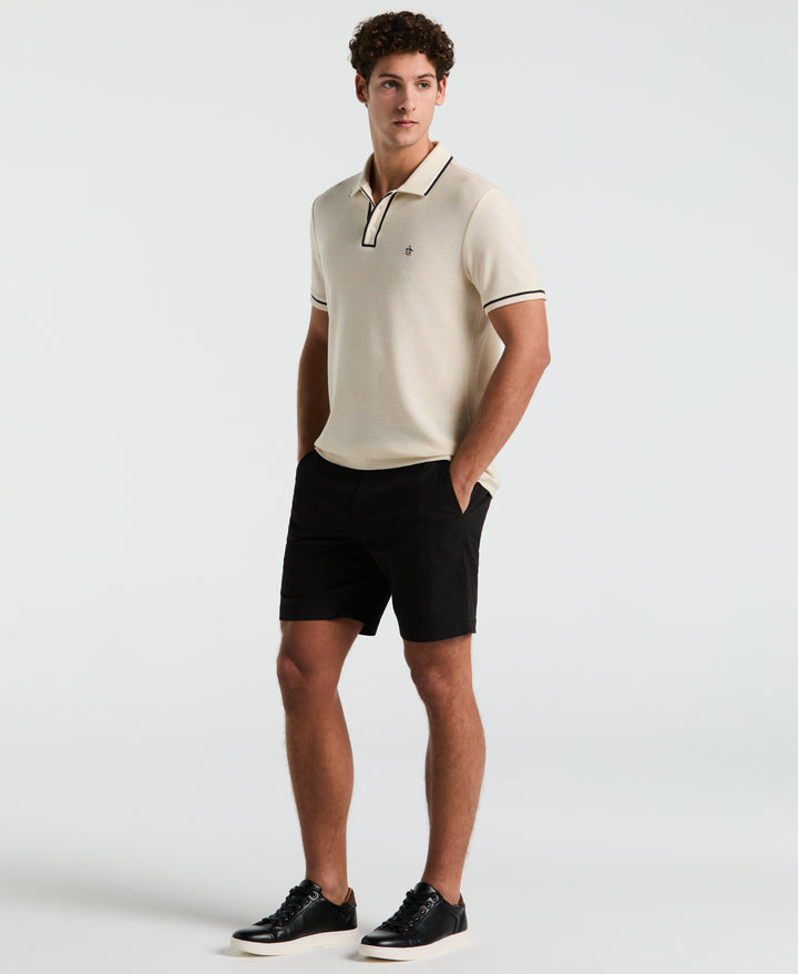 Earl Mesh Cotton Polo Shirt (Birch) 