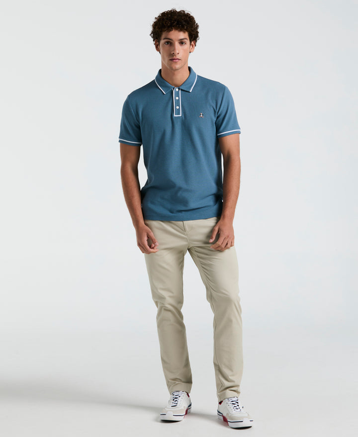 Earl Mesh Cotton Polo Shirt (Copen Blue) 