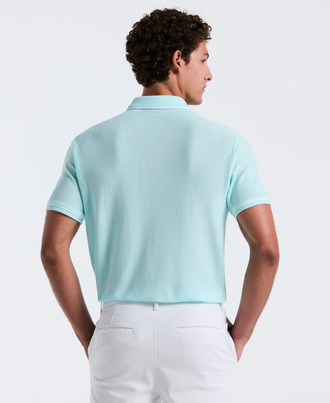 Earl Mesh Cotton Polo Shirt (Spa Retreat) 