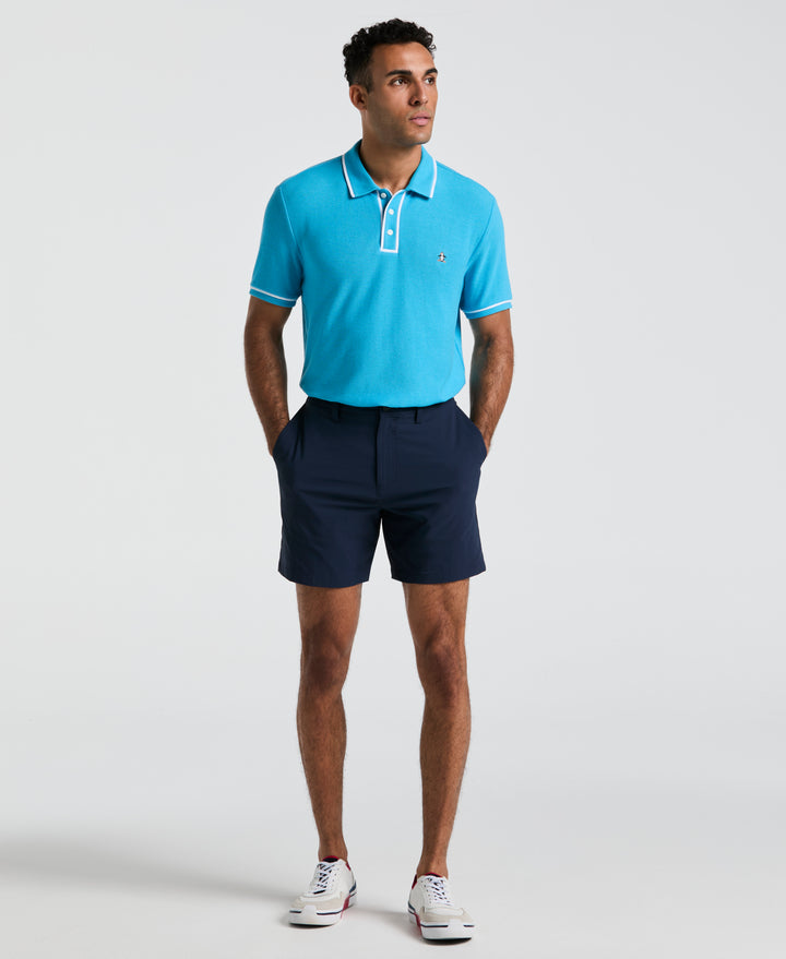 Earl Mesh Cotton Polo Shirt (Horizon Blue) 