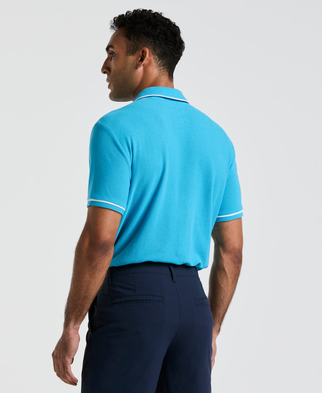 Earl Mesh Cotton Polo Shirt (Horizon Blue) 