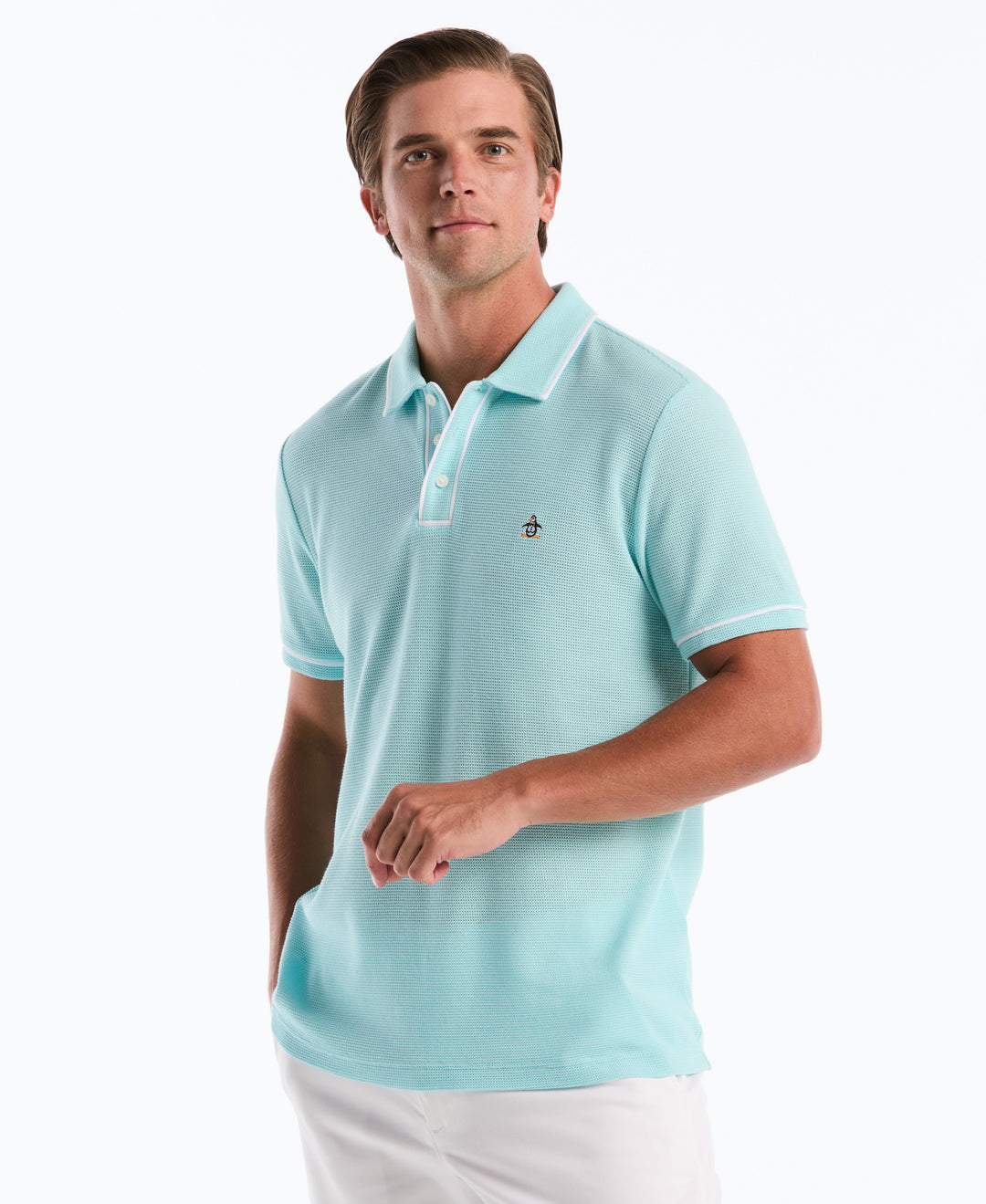 Earl Mesh Cotton Polo Shirt (Plume) 