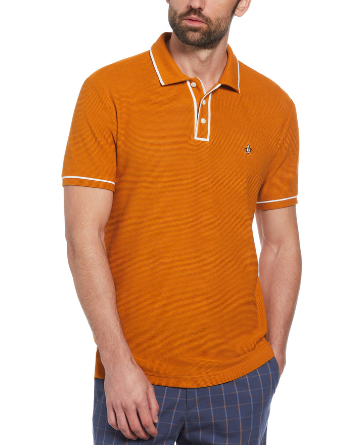 Earl Mesh Cotton Polo Shirt (Sudan Brown) 