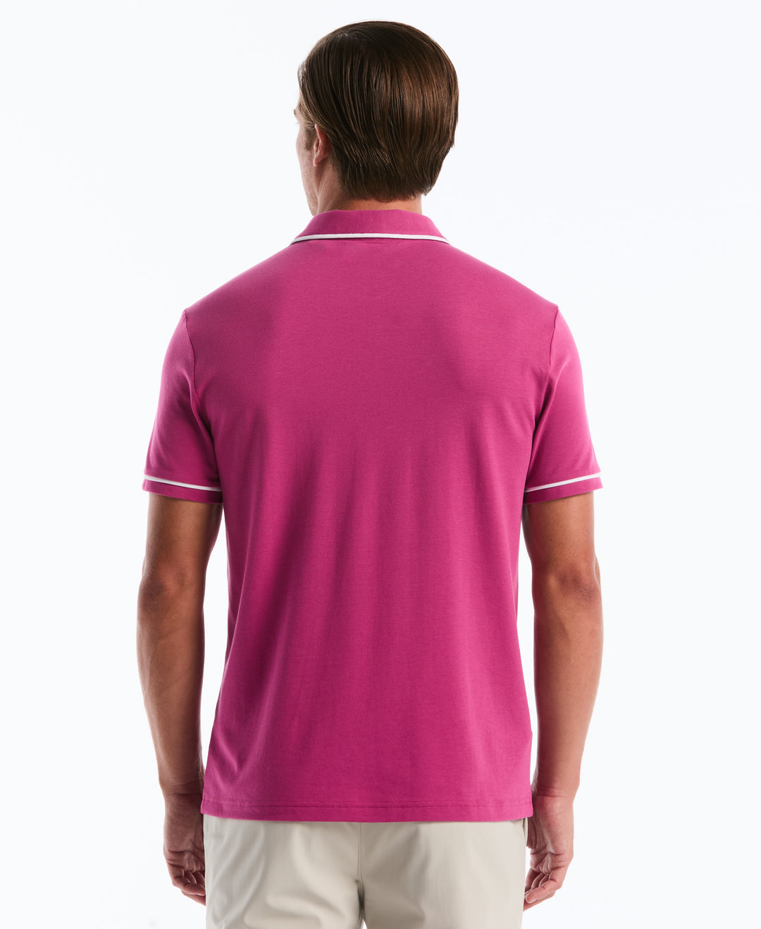 Earl Pique Short Sleeve Polo Shirt (Magenta Haze) 