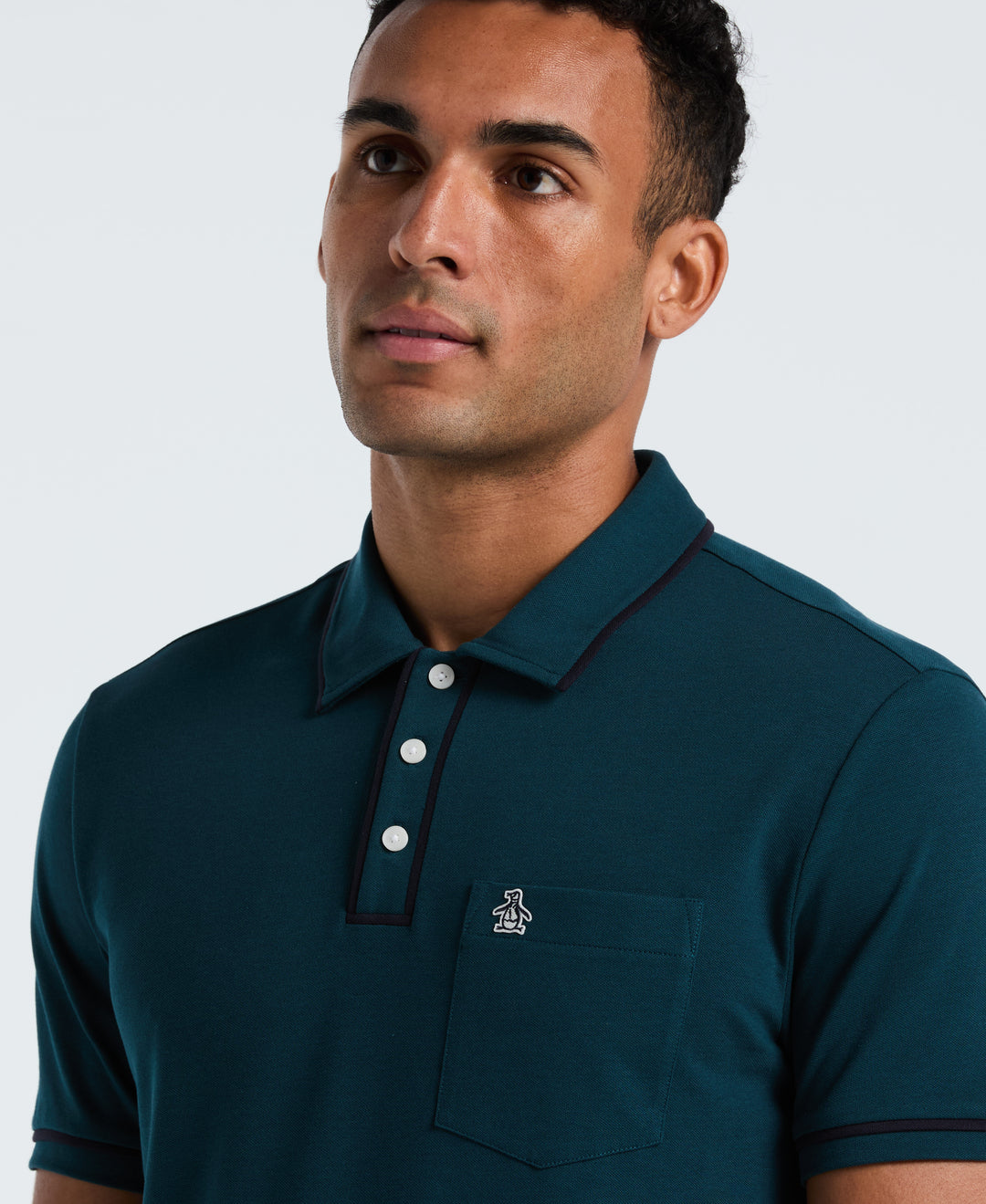 Earl Pique Short Sleeve Polo Shirt (Reflecting Pond) 