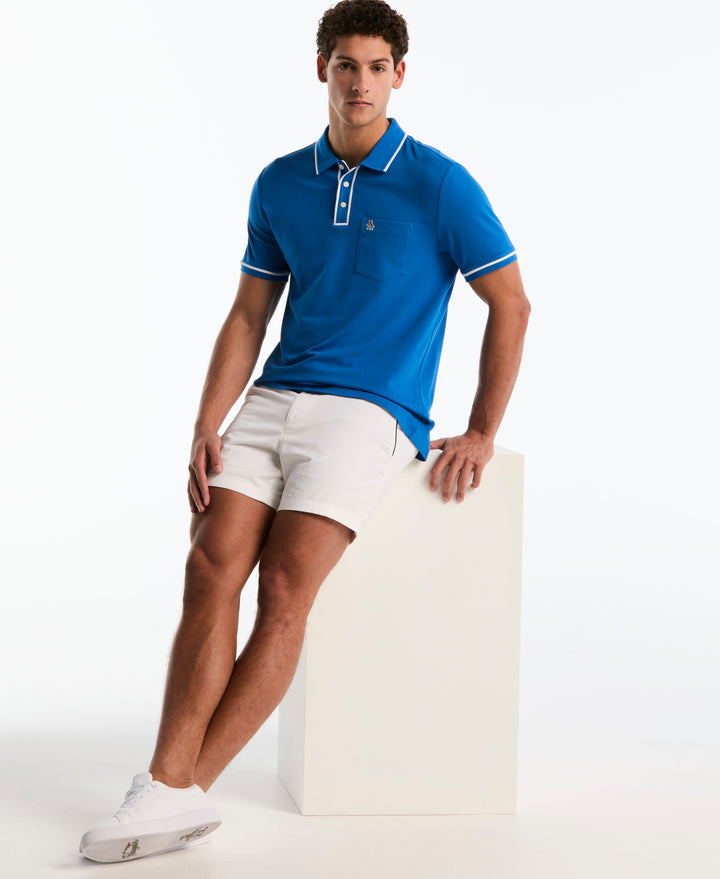 Earl Pique Short Sleeve Polo Shirt (Daphne) 