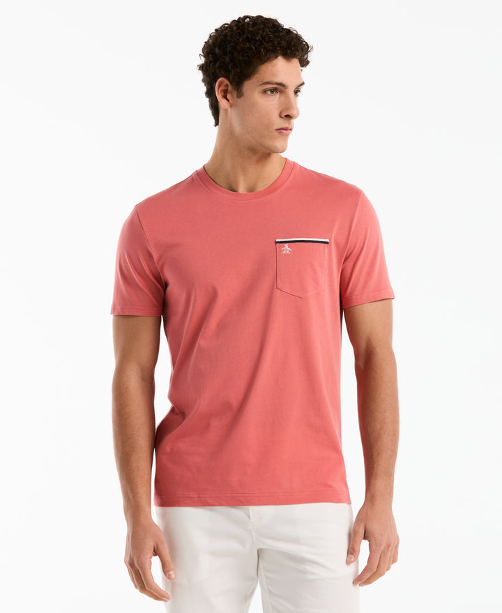 Earl™ Tipped Pocket Tee (Faded Rose) 