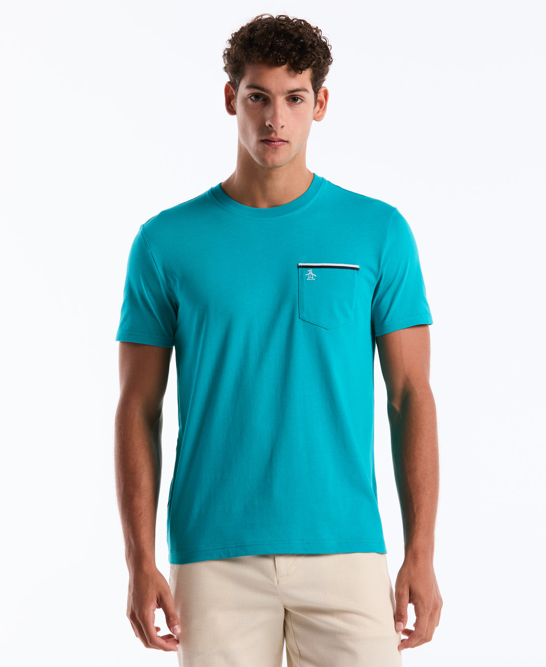 Jersey Earl Tape Tipped Pocket Tee (Lake Blue) 