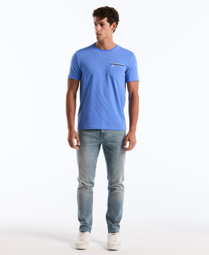 Jersey Earl Tape Tipped Pocket Tee (Ultramarine) 