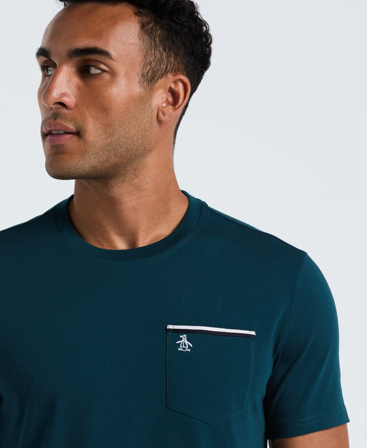 Jersey Earl Tape Tipped Pocket Tee (Reflecting Pond) 