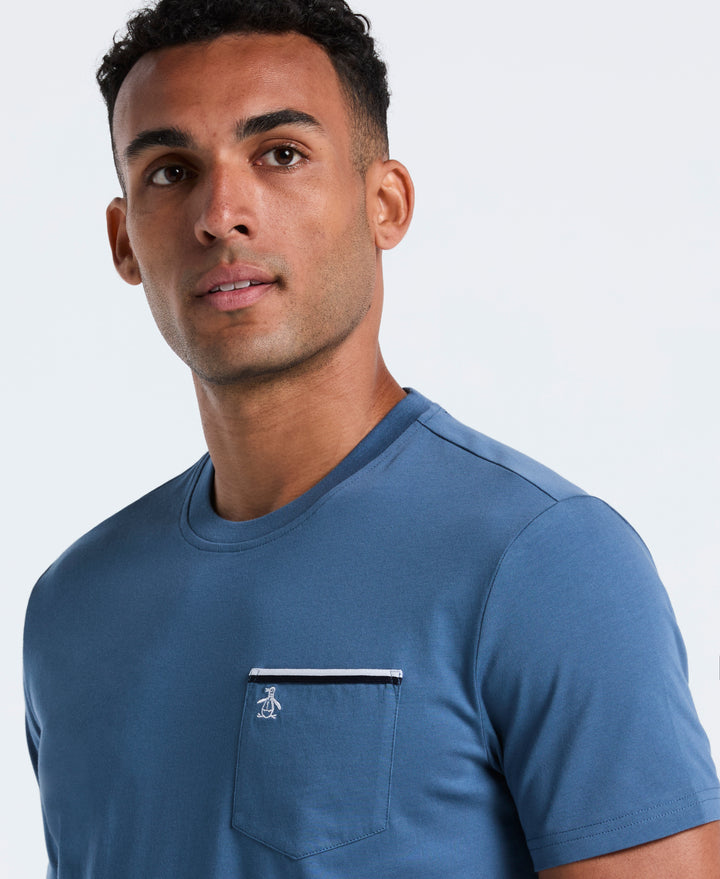 Jersey Earl Tape Tipped Pocket Tee (Copen Blue) 