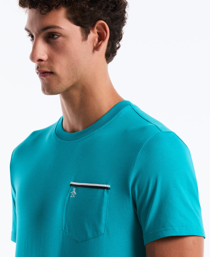 Jersey Earl Tape Tipped Pocket Tee (Lake Blue) 