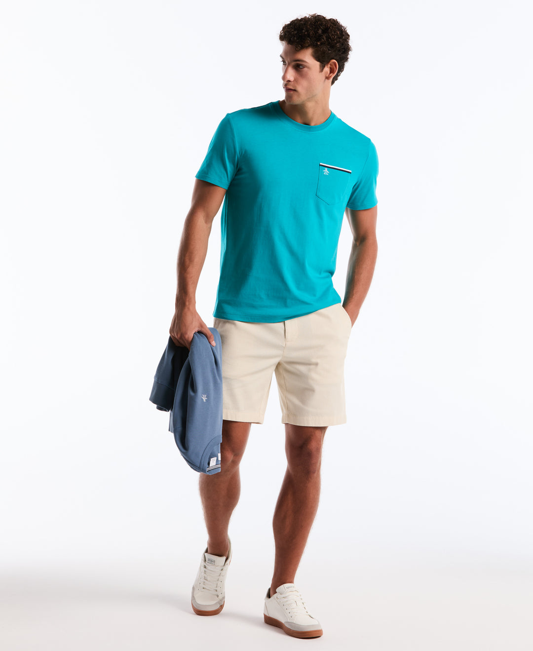 Jersey Earl Tape Tipped Pocket Tee (Lake Blue) 