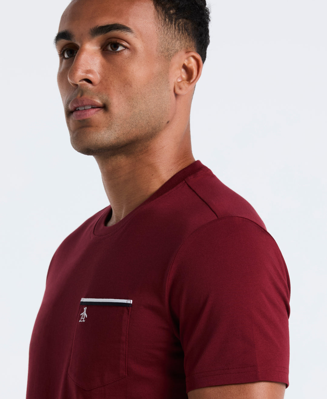 Jersey Earl Tape Tipped Pocket Tee (Cabernet) 