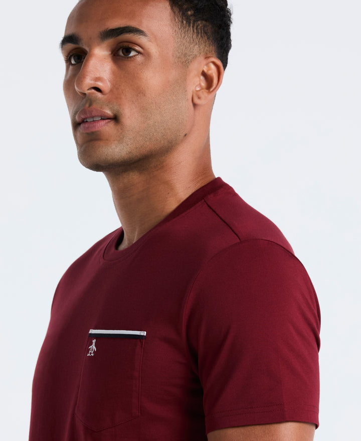 Jersey Earl Tape Tipped Pocket Tee (Cabernet) 