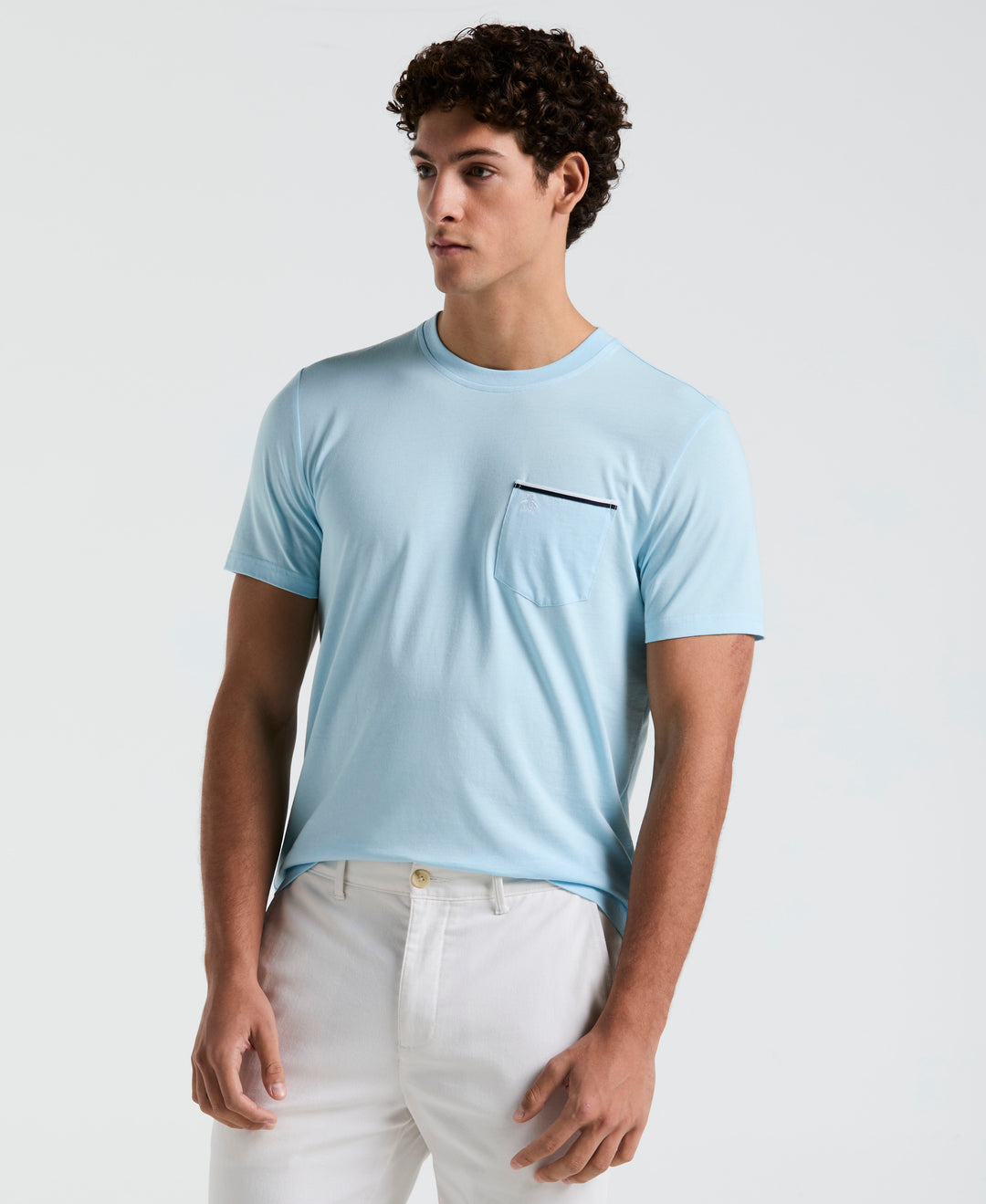 Jersey Earl Tape Tipped Pocket Tee (Crystal Blue) 