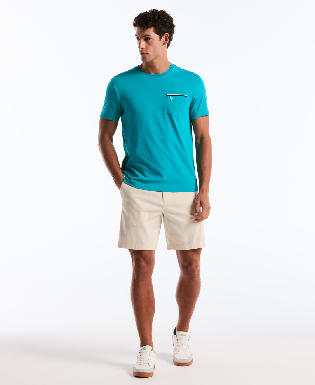 Jersey Earl Tape Tipped Pocket Tee (Lake Blue) 