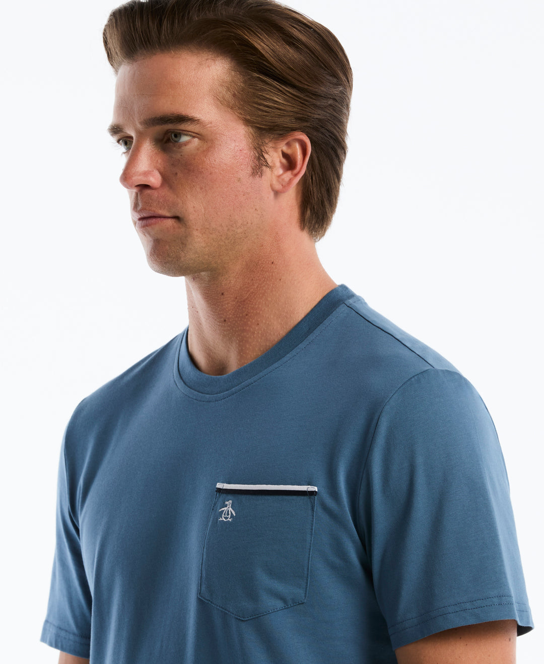 Jersey Earl Tape Tipped Pocket Tee (Copen Blue) 