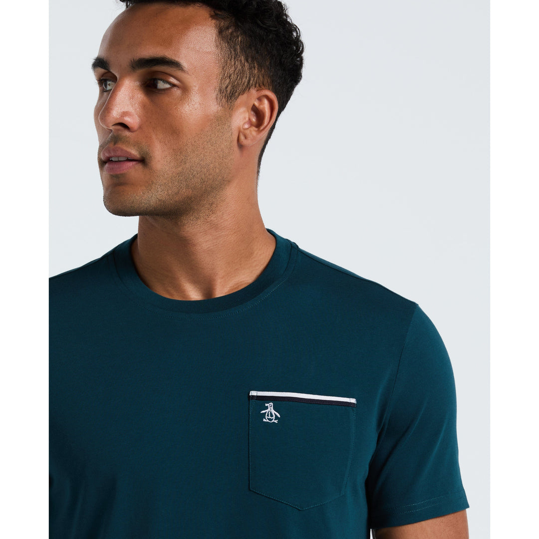 Jersey Earl Tape Tipped Pocket Tee (Reflecting Pond) 