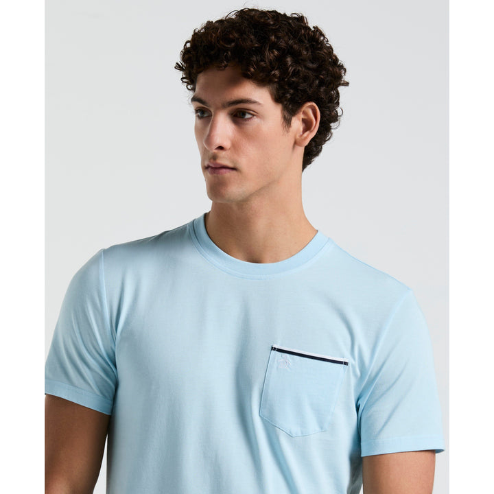 Jersey Earl Tape Tipped Pocket Tee (Crystal Blue) 