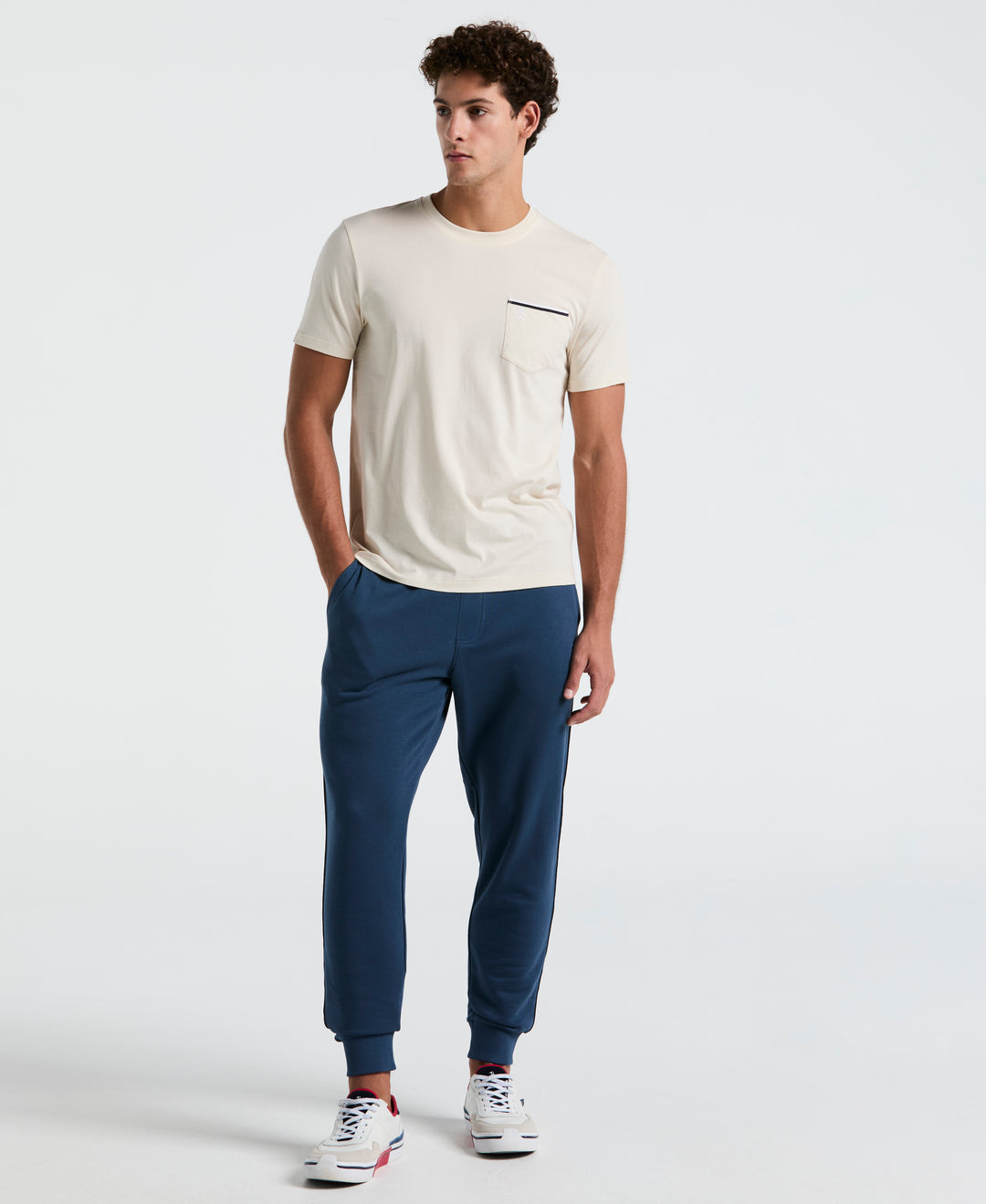 Jersey Earl Tape Tipped Pocket Tee (Birch) 