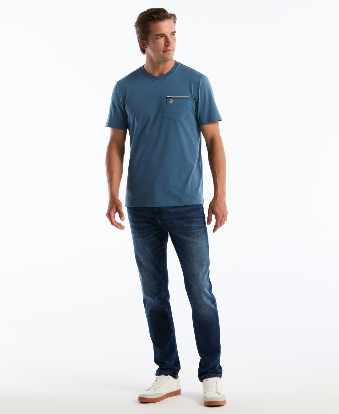 Jersey Earl Tape Tipped Pocket Tee (Copen Blue) 