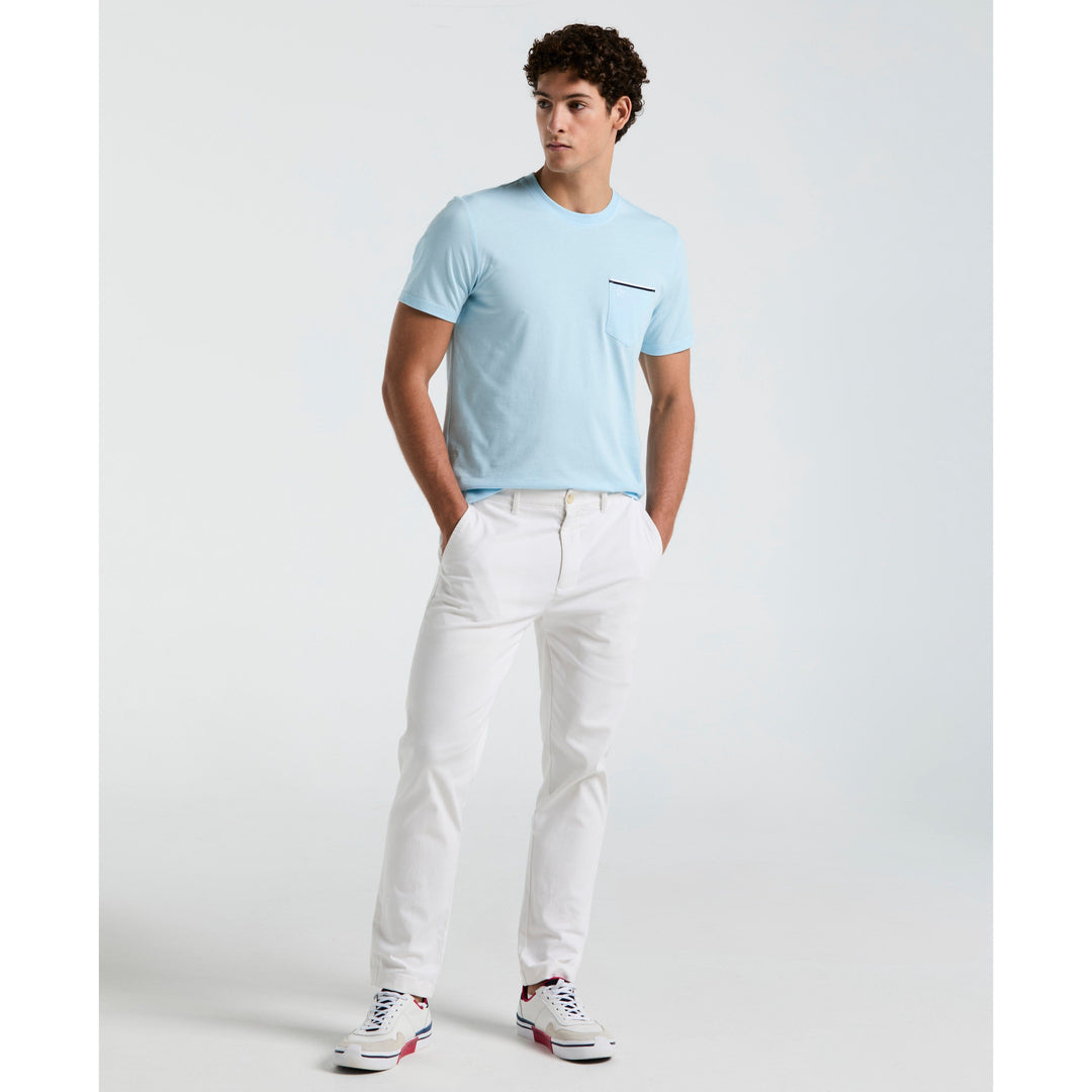 Jersey Earl Tape Tipped Pocket Tee (Crystal Blue) 