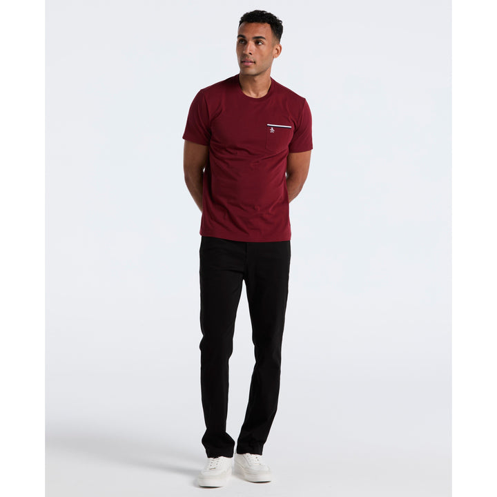 Jersey Earl Tape Tipped Pocket Tee (Cabernet) 