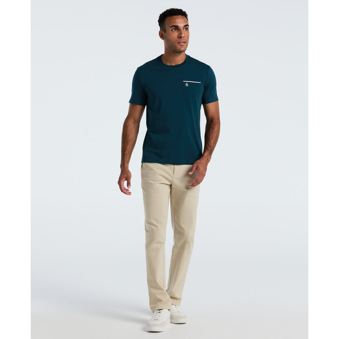 Jersey Earl Tape Tipped Pocket Tee (Reflecting Pond) 