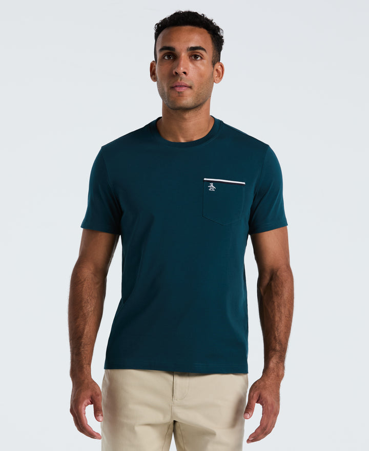 Jersey Earl Tape Tipped Pocket Tee (Reflecting Pond) 
