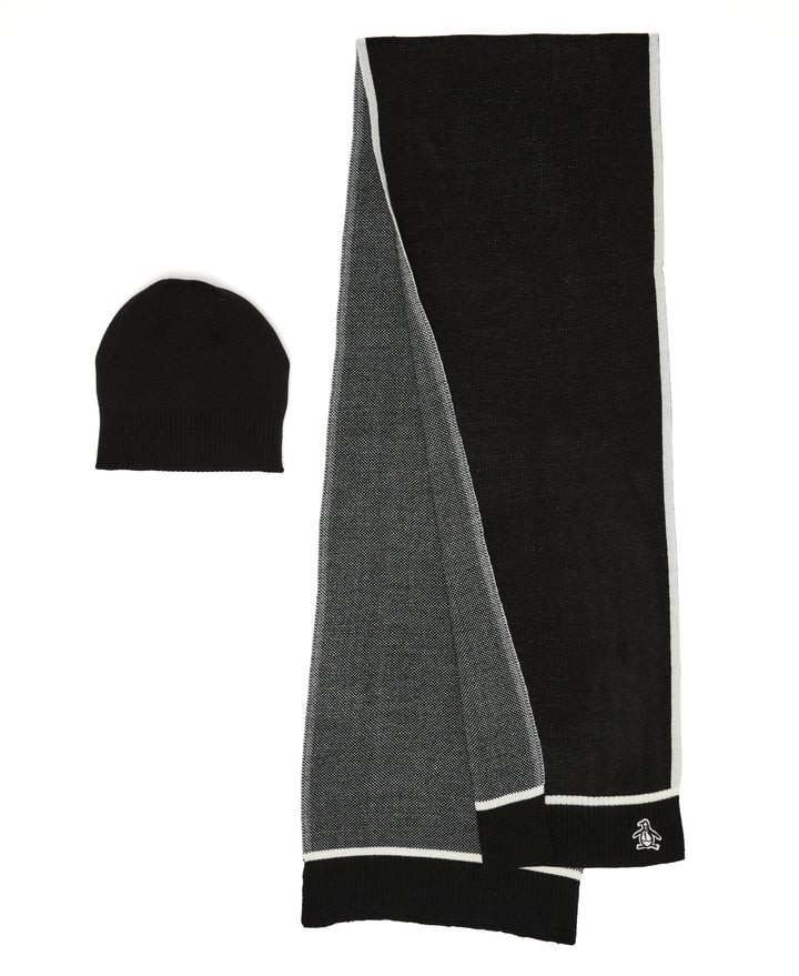 Earl Beanie and Scarf Set (True Black) 