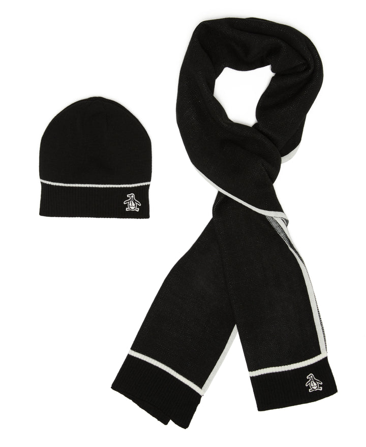 Earl Beanie and Scarf Set (True Black) 