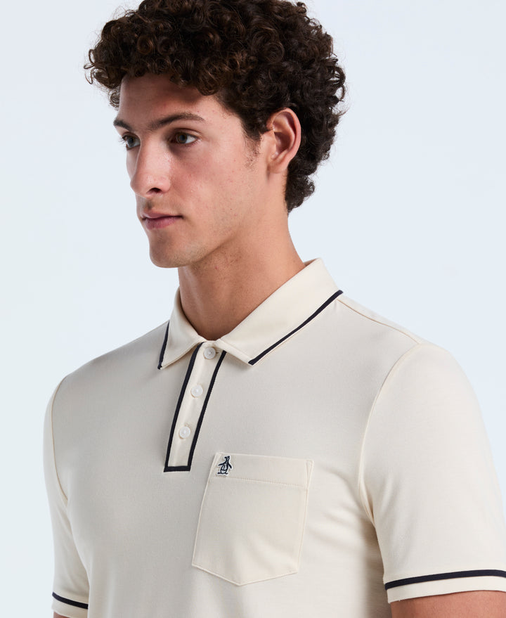 Earl Pique Short Sleeve Polo Shirt (Birch) 