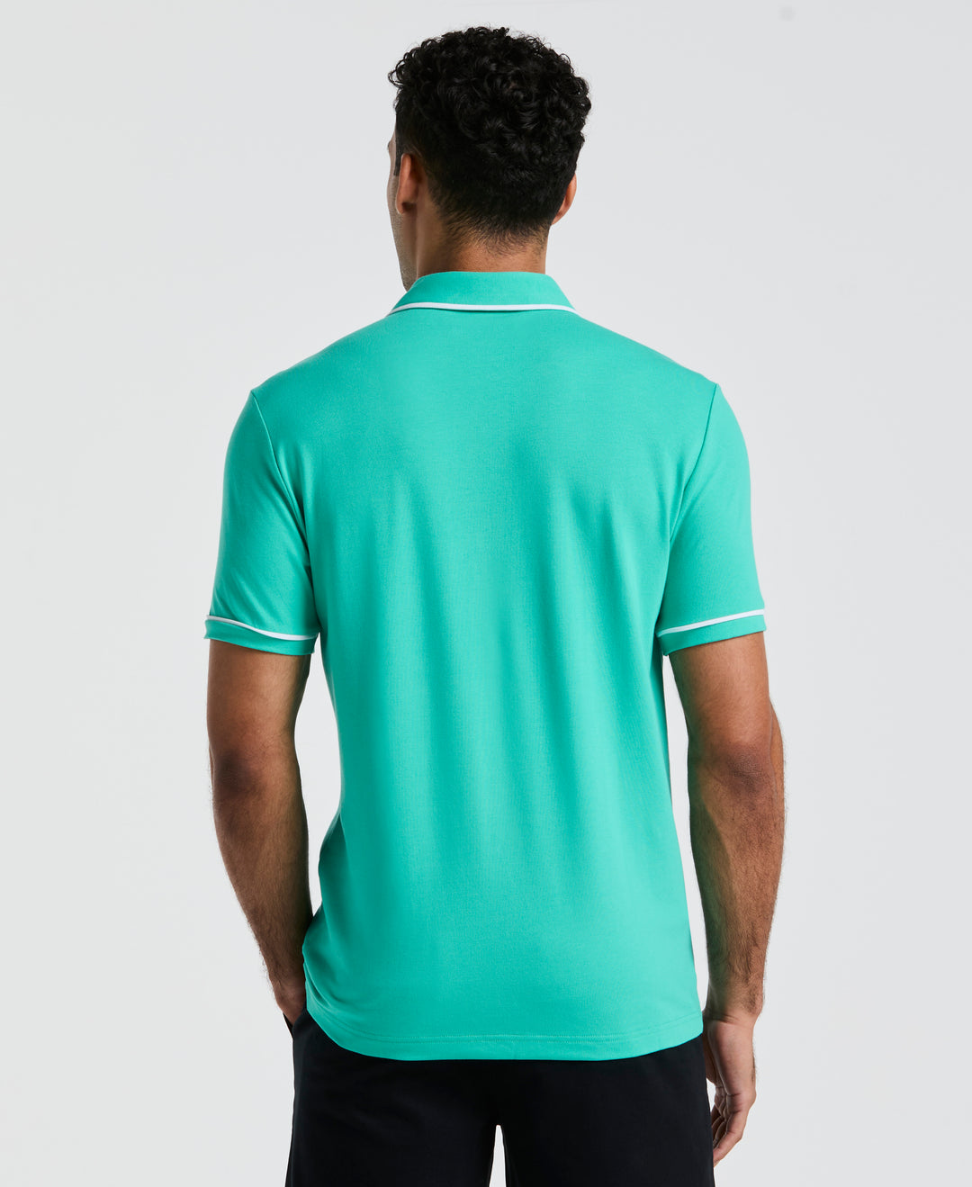 Earl Pique Short Sleeve Polo Shirt (Aqua Green) 