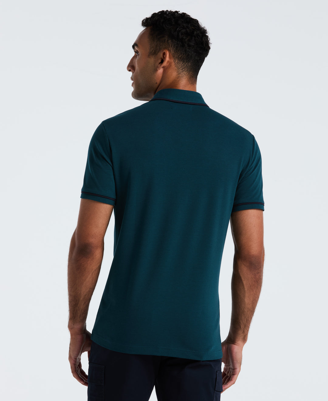 Earl Pique Short Sleeve Polo Shirt (Reflecting Pond) 