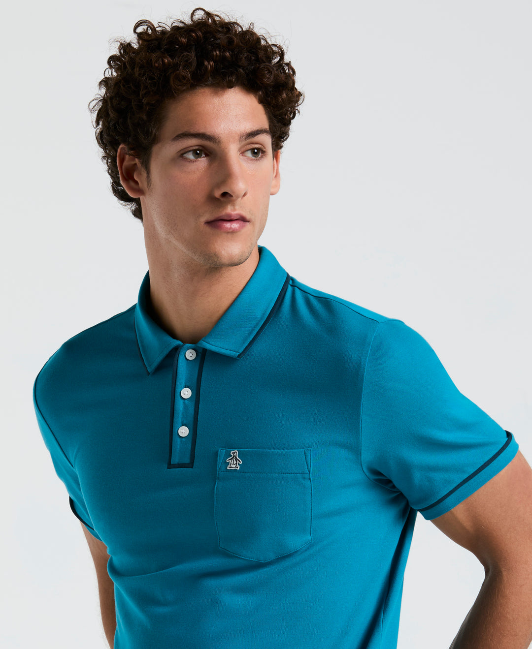 Earl Pique Short Sleeve Polo Shirt (Mosaic Blue) 