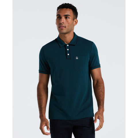 Earl Pique Short Sleeve Polo Shirt (Reflecting Pond) 