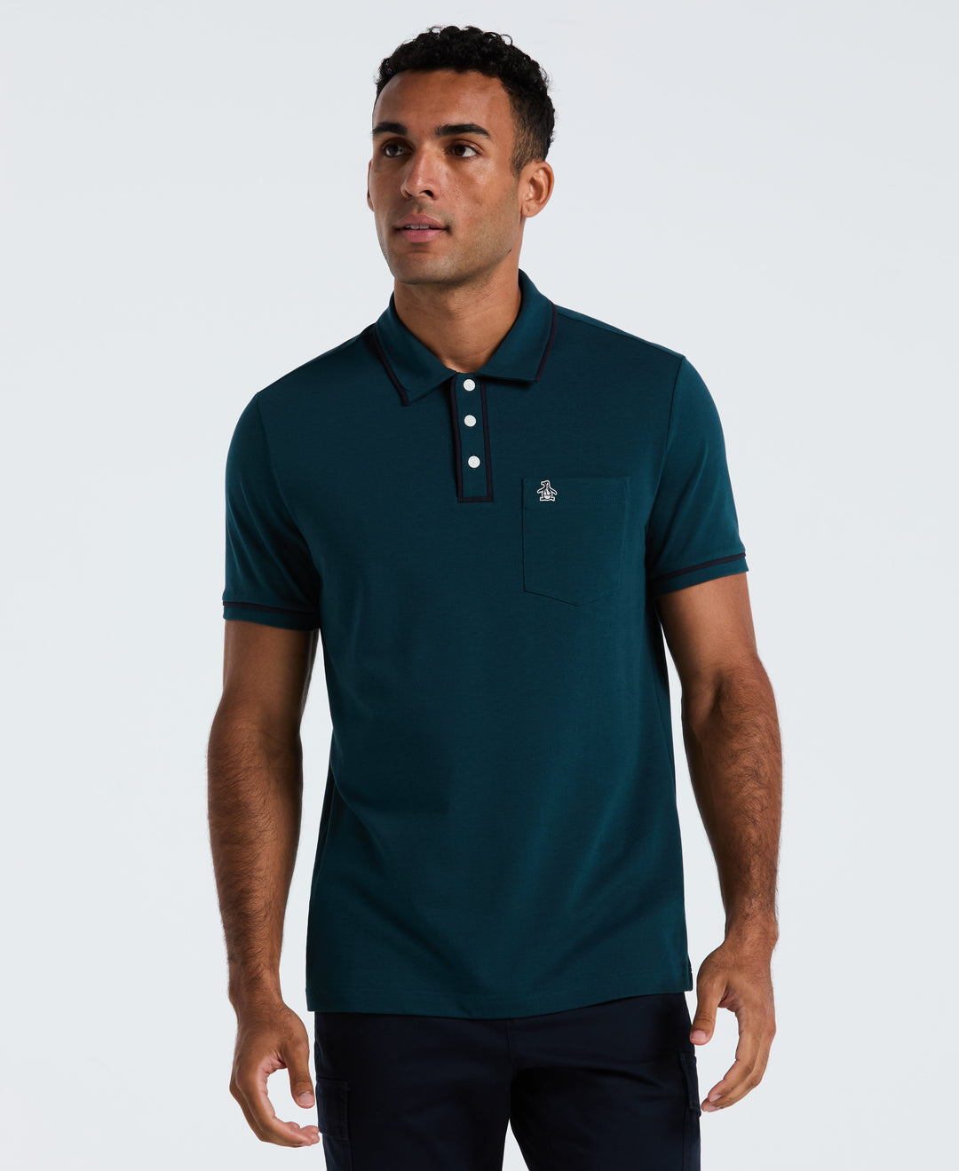 Earl Pique Short Sleeve Polo Shirt (Reflecting Pond) 