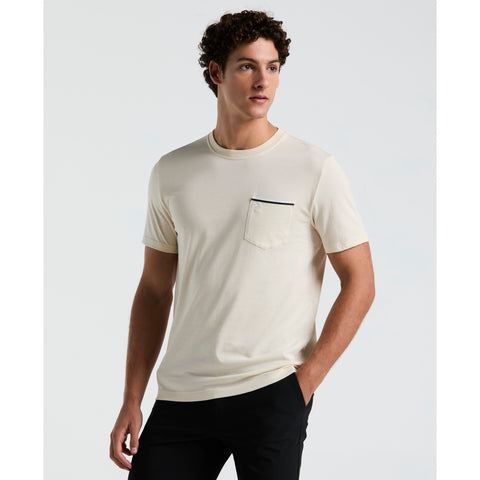 Jersey Earl Tape Tipped Pocket Tee (Birch) 