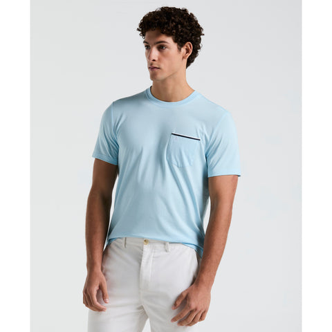 Jersey Earl Tape Tipped Pocket Tee (Crystal Blue) 
