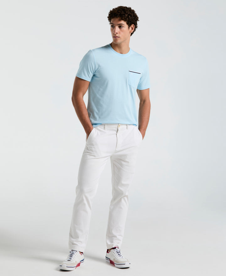 Jersey Earl Tape Tipped Pocket Tee (Crystal Blue) 