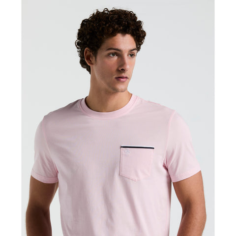Earl Tape Tipped Pocket Tee (Parfait Pink) 