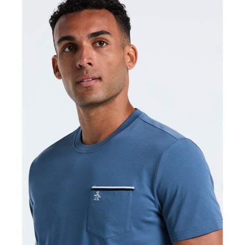 Jersey Earl Tape Tipped Pocket Tee (Copen Blue) 