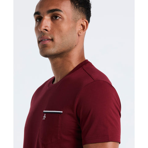 Jersey Earl Tape Tipped Pocket Tee (Cabernet) 