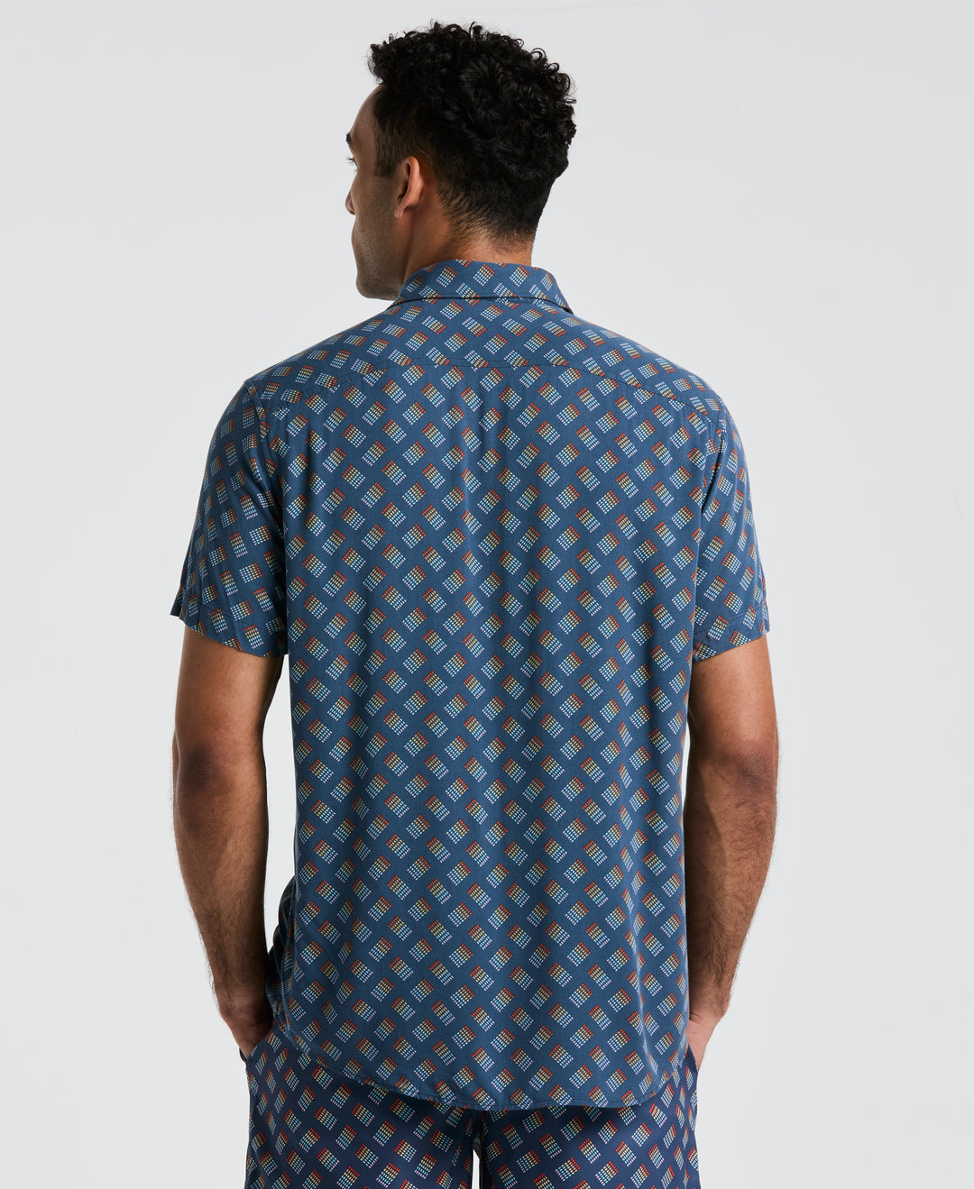 EcoVero Pride All-Over Tossed Stripe Shirt (Sargasso Sea) 