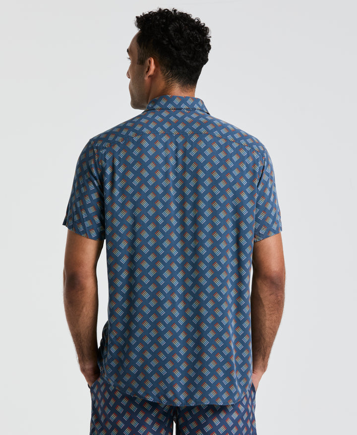 EcoVero Pride All-Over Tossed Stripe Shirt (Sargasso Sea) 