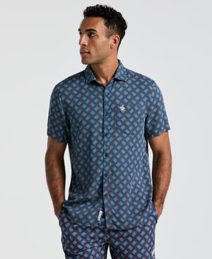 EcoVero Pride All-Over Tossed Stripe Shirt (Sargasso Sea) 