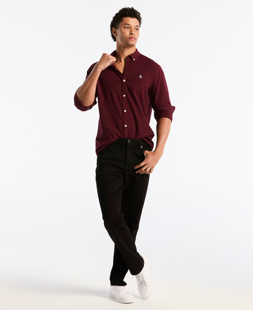 EcoVero Oxford Stretch Long Sleeve Shirt (Port Royale) 