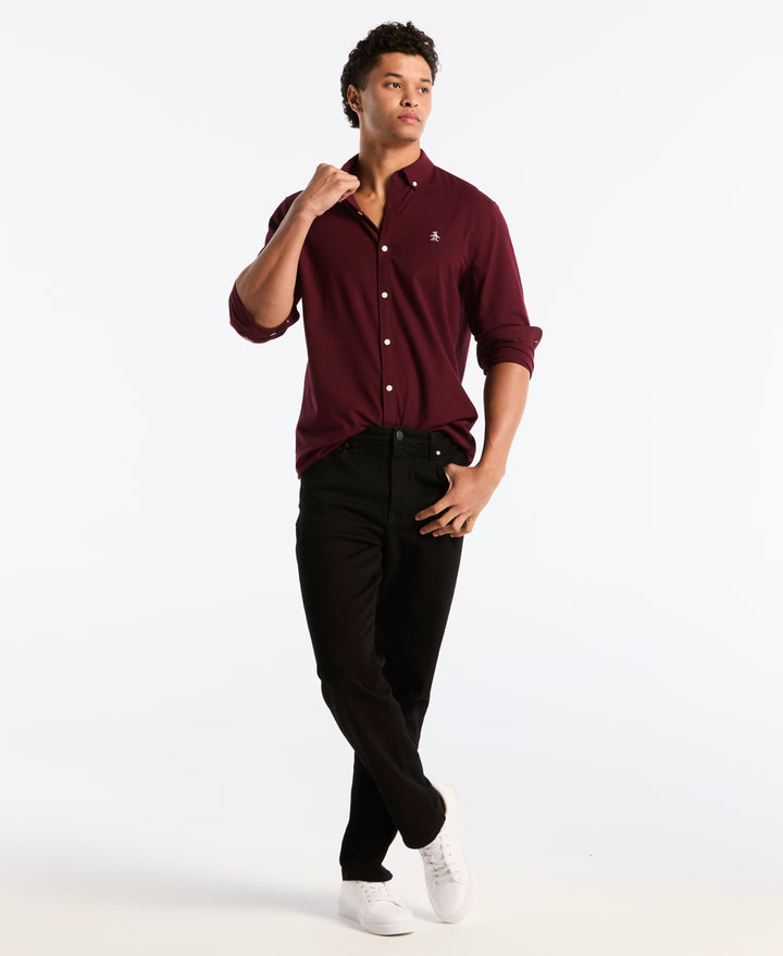 EcoVero Oxford Stretch Long Sleeve Shirt (Port Royale) 